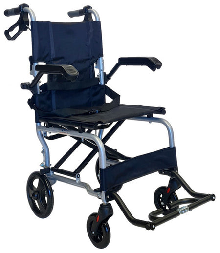 Portable Aluminium Travel Aisle Transporter Wheelchair 41cm