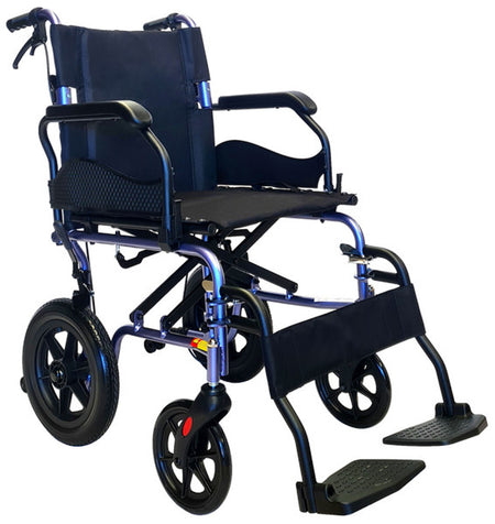 Powdercoated Aluminium Frame Transporter Wheelchair 45cm