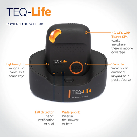 4G TEQ Life Alarm GPS and fall detection - Emobility Shop