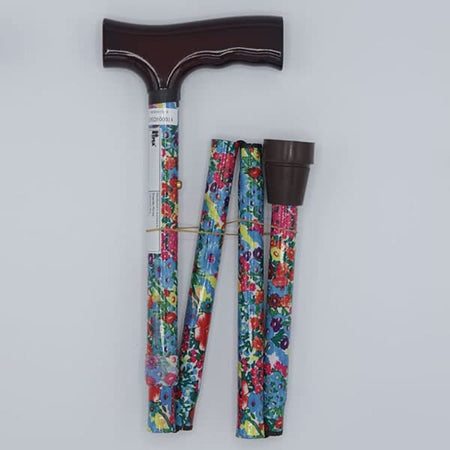 Folding Floral Walking Stick - Emobility Shop