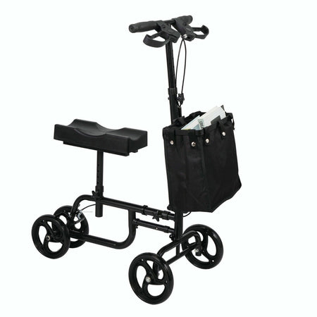 Foldable Knee Walker Scooter With Black Basket