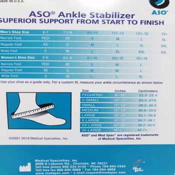 ASO Ankle Stabiliser Black Brace