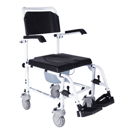 Aspire Aluminium Community Commode Attendant Propelled