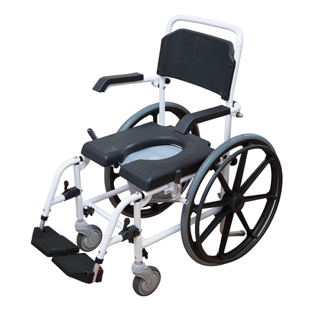 Aspire Aluminium Community Commode Attendant Propelled