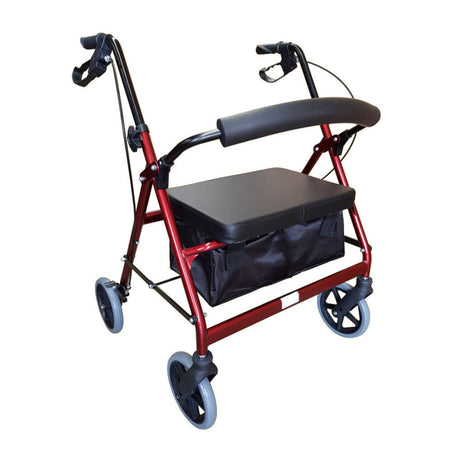 180kg Heavy Duty Extra Wide 8" Wheels Steel Walker Rollator