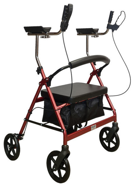 Extra Wide Heavy Duty Gutter Forearm Bariatric Rollator Walker