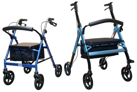 Tall Heavy Duty Rollator w/ Seat For Tall Person, Max 180kg