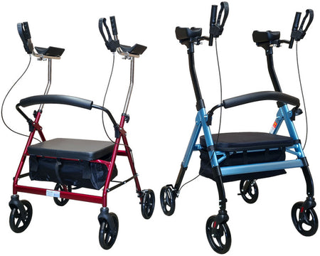 Tall Heavy Duty Gutter Forearm Bariatric Rollator Walker