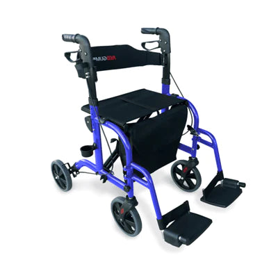 CrossOver 2 in 1 Rollator Walker and Transit Wheelchair - Emobility Shop