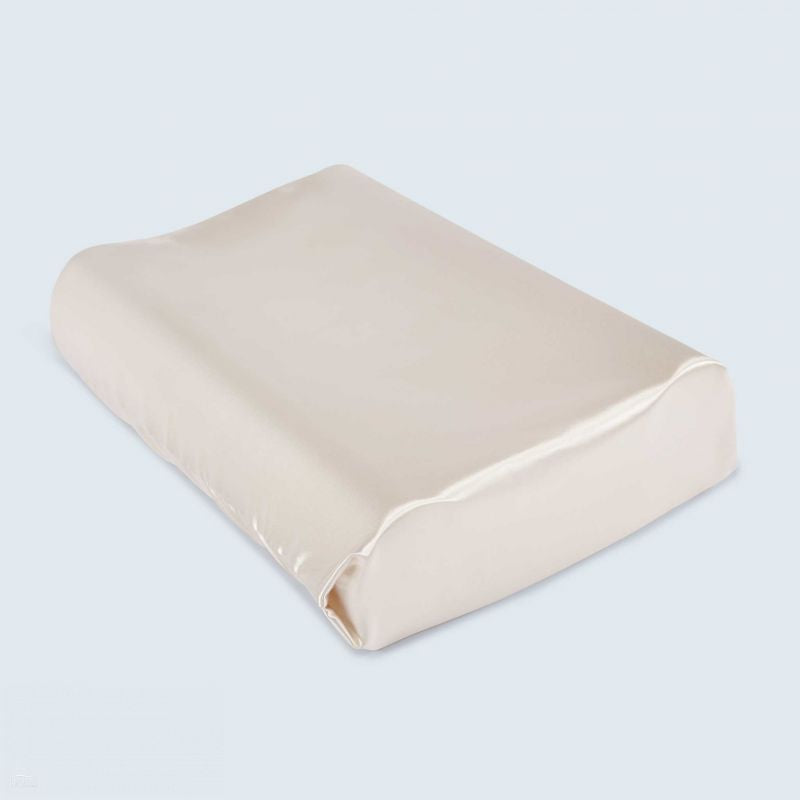 Satin Beauty Pillow Contoured Memory Foam Helps minimise wrinkles