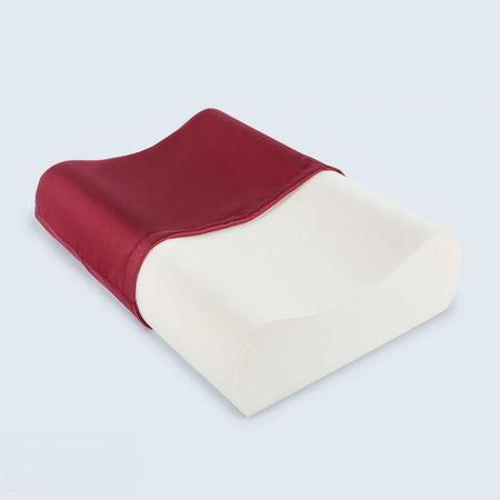 Satin Beauty Pillow Contoured Memory Foam Helps minimise wrinkles