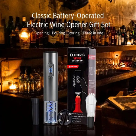 Stainless Steel Electric Wine Bottle Corkscrew Opener