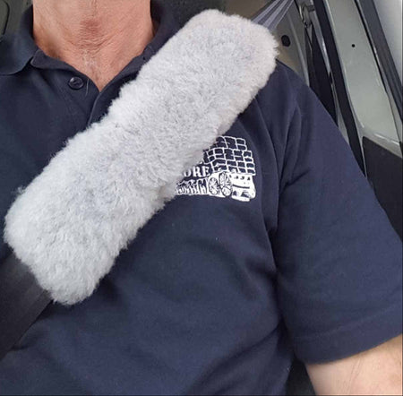 Sheepskin Seat Belt Cover Pad