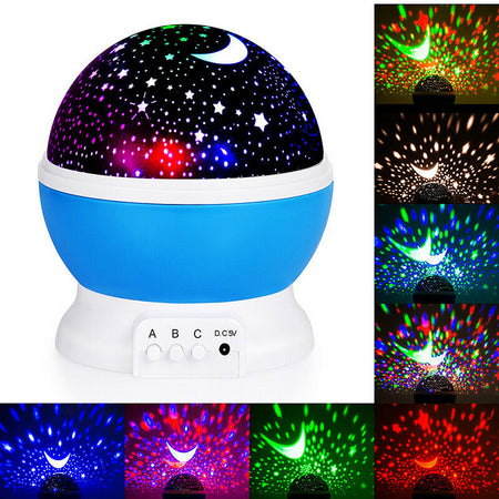 Sky Projector Star Moon Galaxy Night Light Rotate Lamp For Kids Room