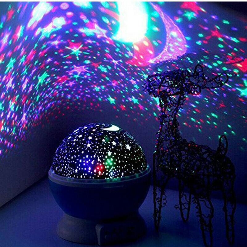 Sky Projector Star Moon Galaxy Night Light Rotate Lamp For Kids Room