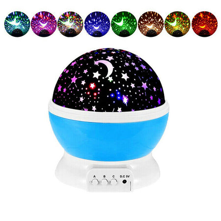 Sky Projector Star Moon Galaxy Night Light Rotate Lamp For Kids Room