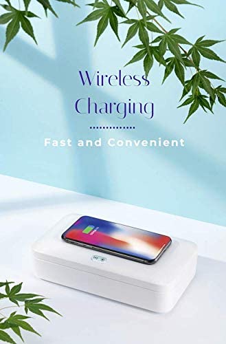 UV Phone Sanitizer & Wireless Charger in Solid Gift Box With 6 UV LED