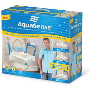 AquaSense 3 in 1 Raised Toilet Seat - Emobility Shop