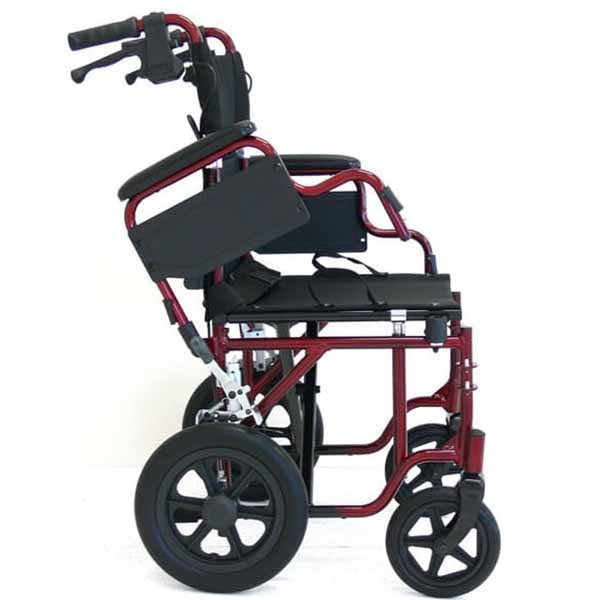 Deluxe Folding Transit Wheelchair - Emobility Shop