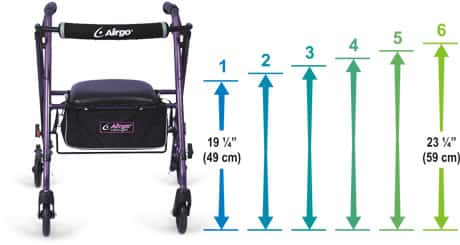 Airgo Ultra Light Rollator Eggplant | EmobilityShop