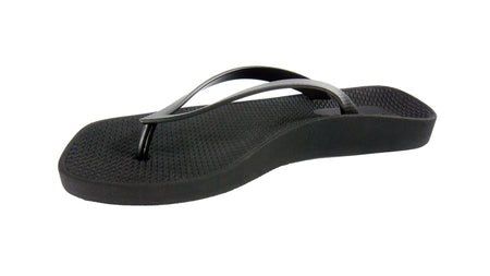 Breeze Orthotic Lightweight and Waterproof Flip Flops Black Thongs