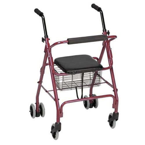 Deluxe Aluminium Weight Activated Walker Rollator - Emobility Shop