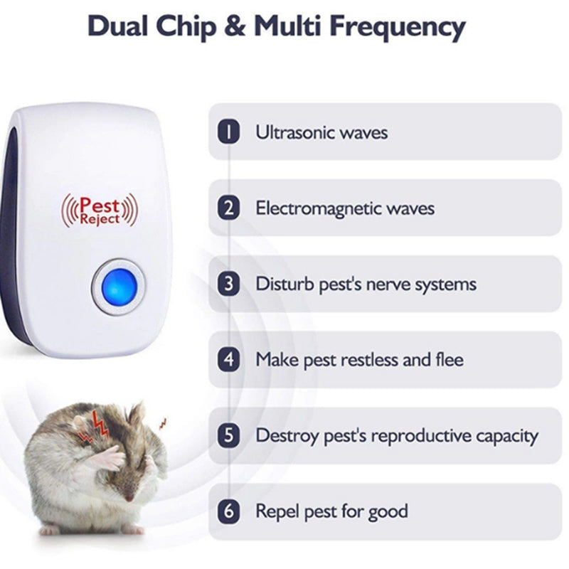 Electronic Ultrasonic Dual Speaker Pest Mouse Insect Repeller 