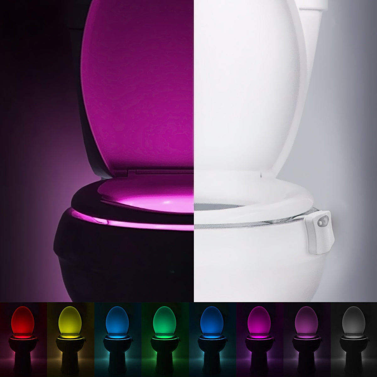 8 colour Motion Sensor Toilet LED Night Light