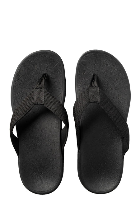 Premium Orthotic Black Flip Flops