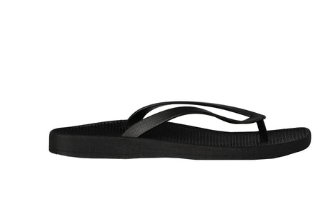 Breeze Orthotic Lightweight and Waterproof Flip Flops Black Thongs