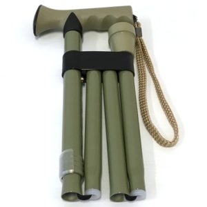 Folding Walking Stick Soft Rubber Hand Grip Pearl Finish - Emobility Shop