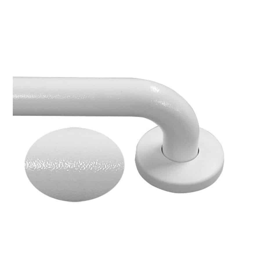 Satin Stainless Steel Grab Rail Power Coated Almond Ivory