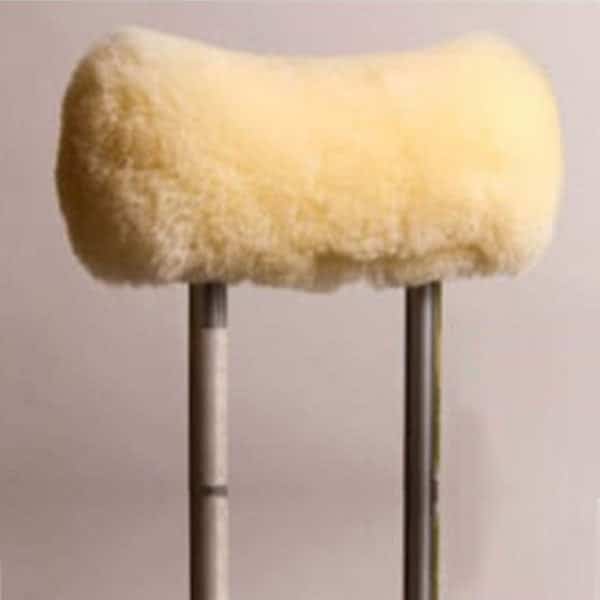 Genuine Lambskin underarm Crutches Cover Plus Hand Grips