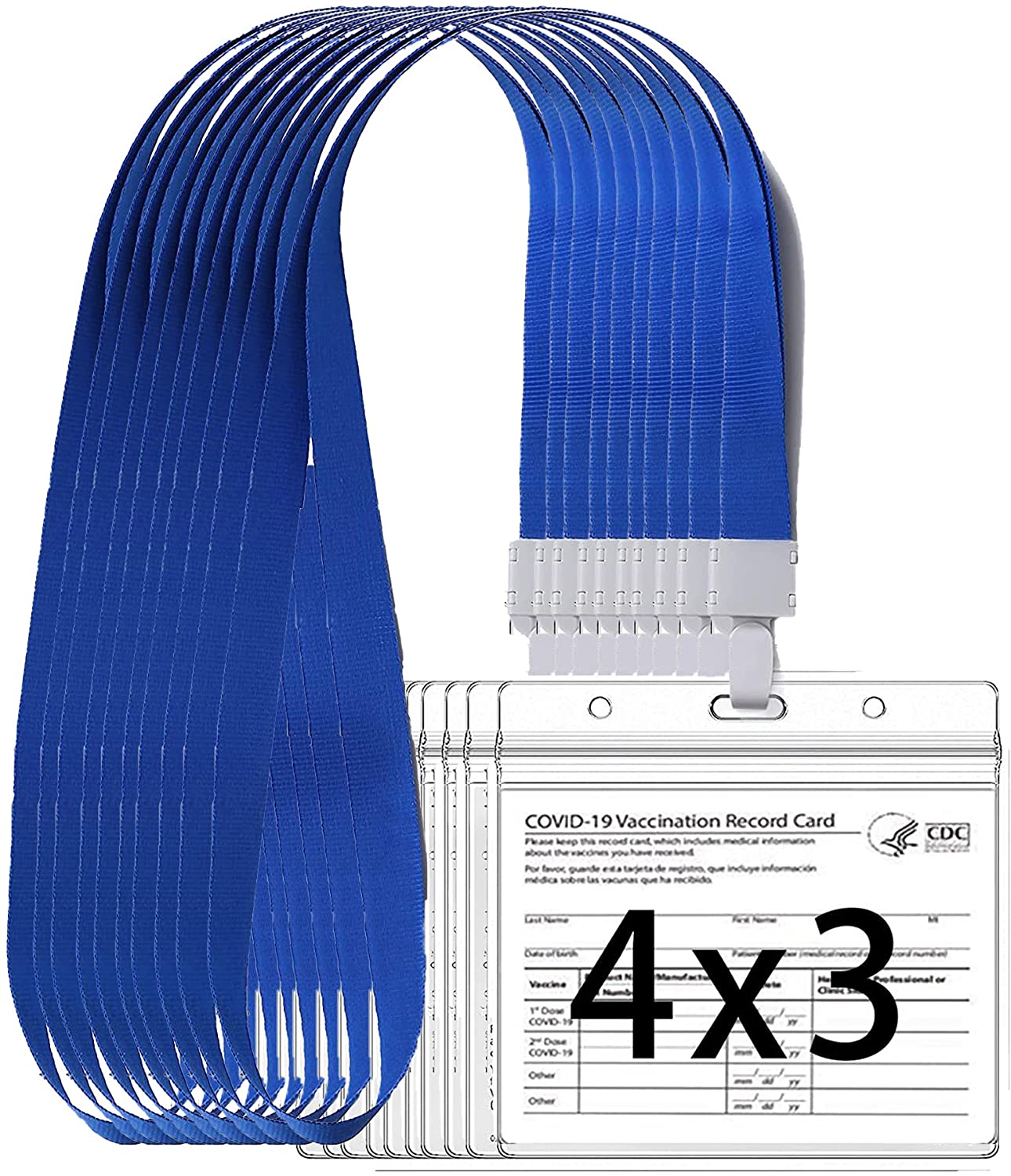 Wudida Protector Tarjeta Vacunación CDC 4 X 3 Pulgadas, Soporte Para