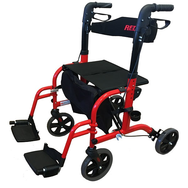 REDGUM CrossOver 2 in 1 Rollator Walker and Transit Wheelchair - Emobility Shop