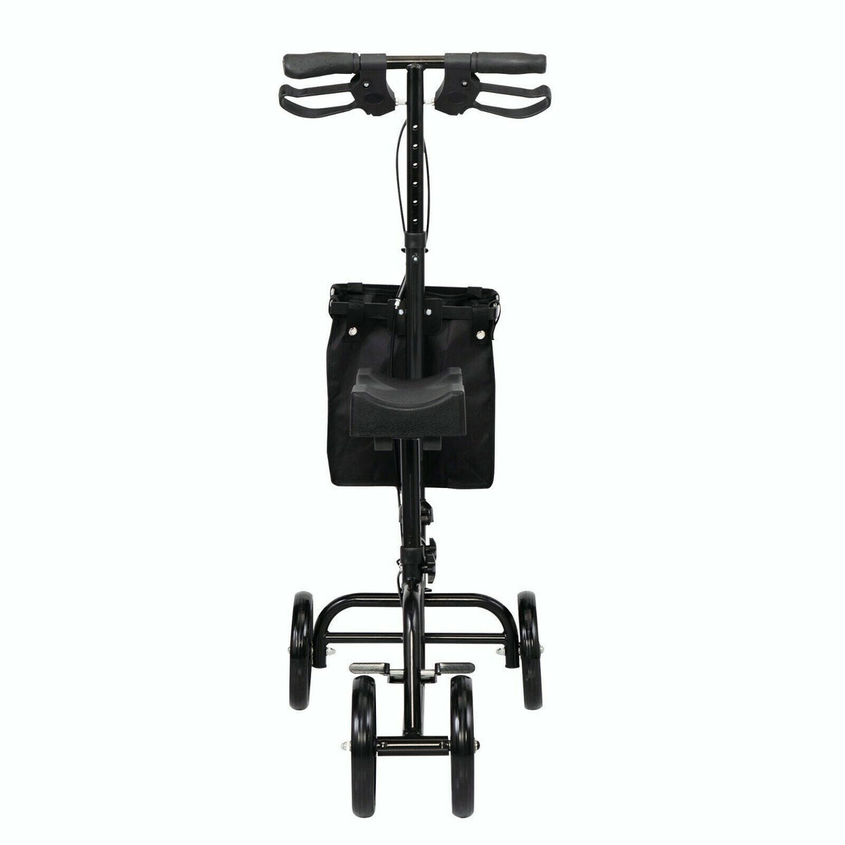 Foldable Knee Walker Scooter With Black Basket