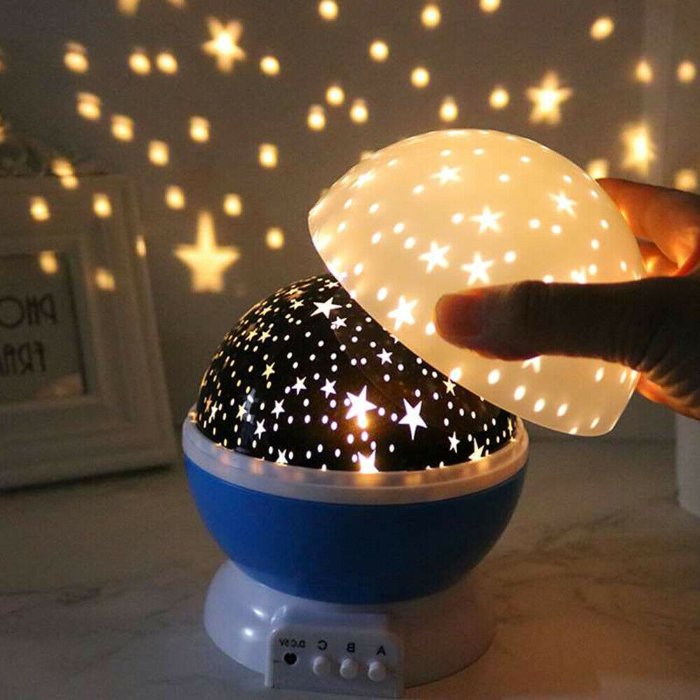 Sky Projector Star Moon Galaxy Night Light Rotate Lamp For Kids Room