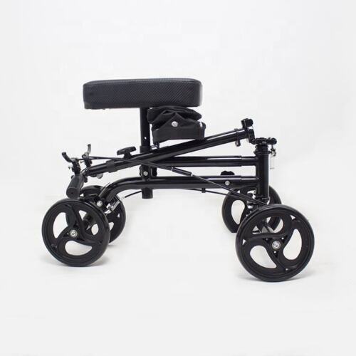 Foldable Knee Walker Scooter With Black Basket